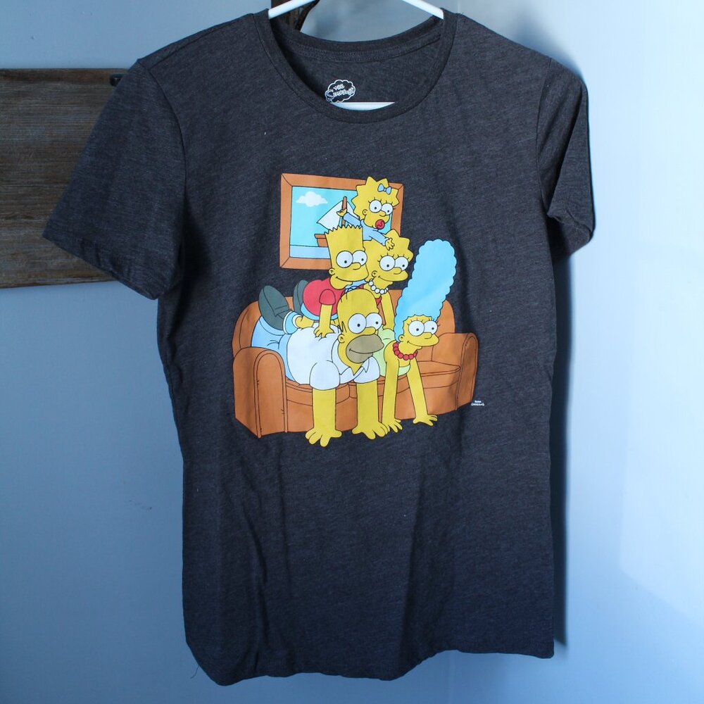 The Simpsons Size S Womens Tshirt Dark Grey